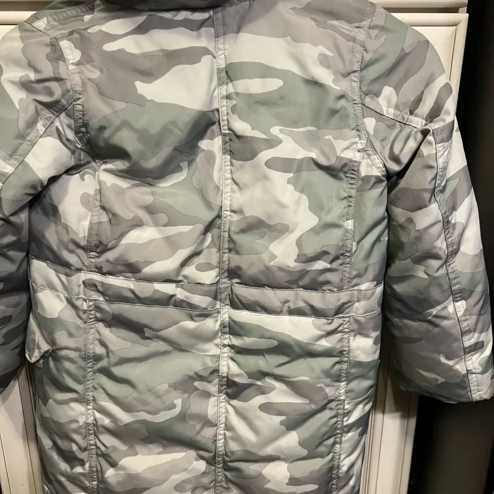 J.crew Girls crewcuts camo print fleece  jacket 4-5